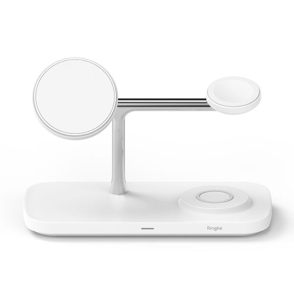 RINGKE 3IN1 QI2 MAGNETIC MAGSAFE WIRELESS CHARGER WHITE - Image 3