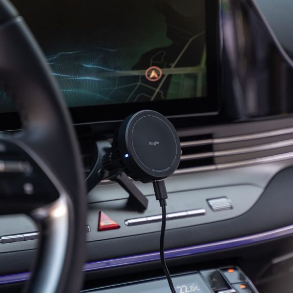 RINGKE PELTIER QI2 MAGNETIC MAGSAFE VENT CAR MOUNT WIRELESS CHARGER 15W BLACK - Image 2