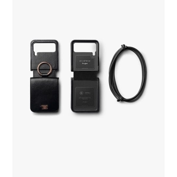 RINGKE SIGNATURE CARD POCKET GALAXY Z FLIP 4 BLACK - Image 6