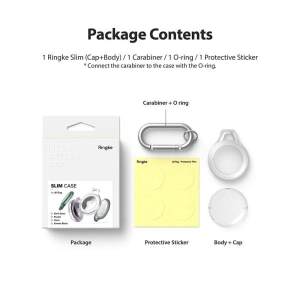 RINGKE SLIM APPLE AIRTAG SMOKE BLACK (S53347RS) - Image 11