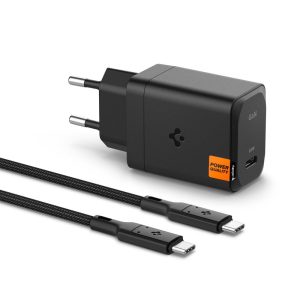 SPIGEN ARCSTATION PRO GAN-651 1-PORT NETWORK CHARGER 65W + TYPE-C CABLE BLACK