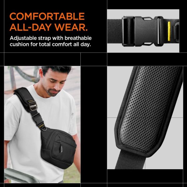 SPIGEN KD410 SLING BAG KLASDEN BLACK (AFA07482) - Image 5