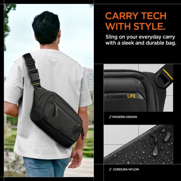 SPIGEN KD410 SLING BAG KLASDEN BLACK (AFA07482) - Image 6