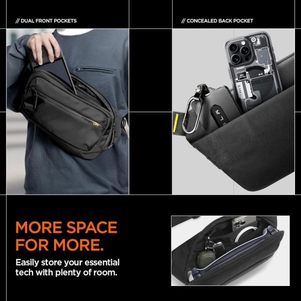 SPIGEN KD410 SLING BAG KLASDEN BLACK (AFA07482) - Image 8