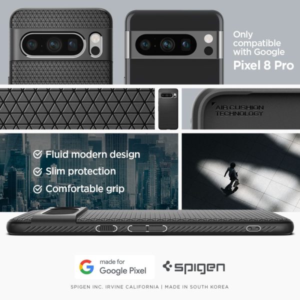 SPIGEN LIQUID AIR GOOGLE PIXEL 8 PRO MATTE BLACK (ACS06311) - Image 12