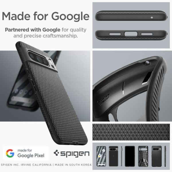 SPIGEN LIQUID AIR GOOGLE PIXEL 8 PRO MATTE BLACK (ACS06311) - Image 17