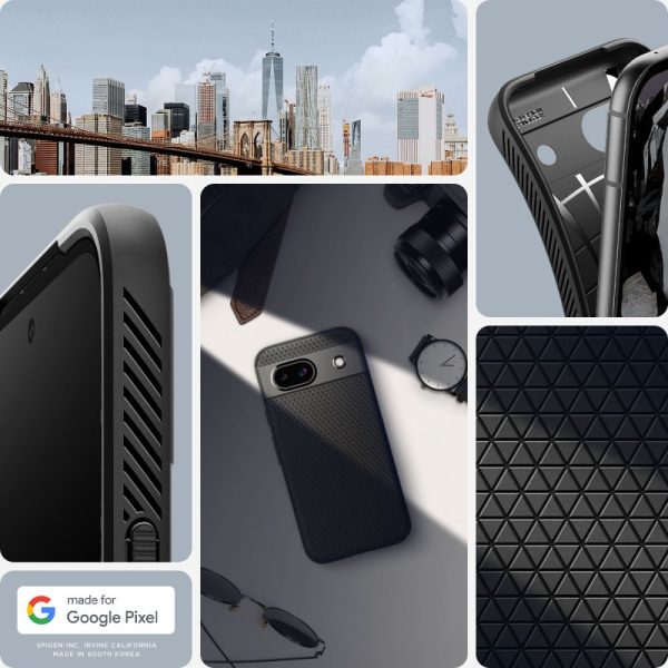 SPIGEN LIQUID AIR GOOGLE PIXEL 8A MATTE BLACK (ACS07257) - Image 12