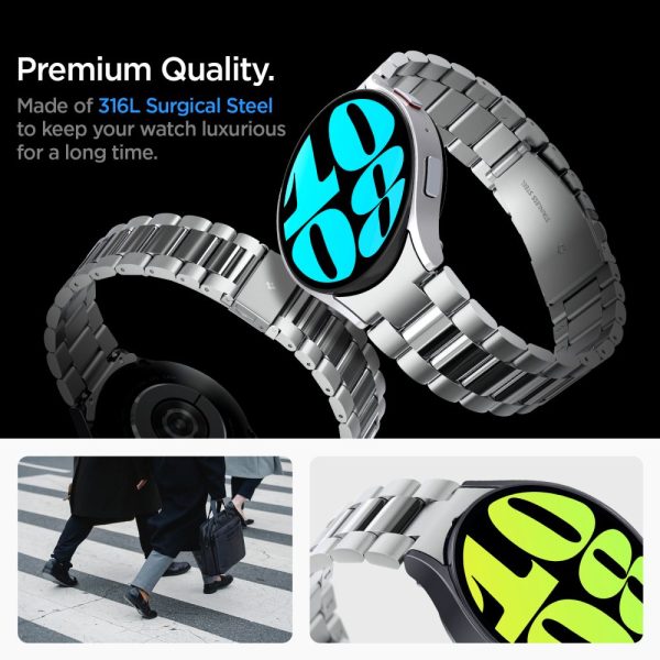 SPIGEN MODERN FIT BAND SAMSUNG GALAXY WATCH 6 (44 MM) SILVER (AMP06498) - Image 3