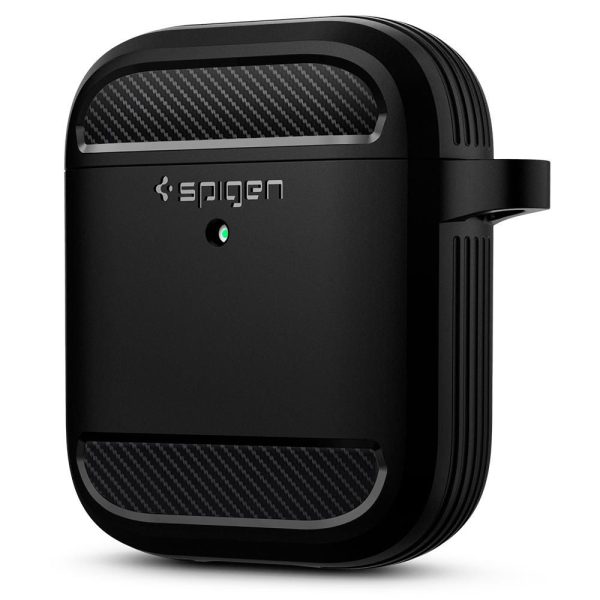 SPIGEN RUGGED ARMOR APPLE AIRPODS MATTE BLACK (ASD01117) - Image 2