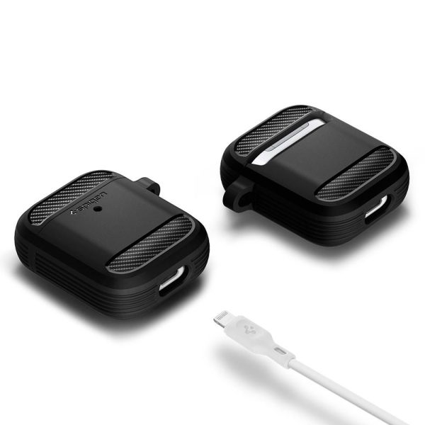 SPIGEN RUGGED ARMOR APPLE AIRPODS MATTE BLACK (ASD01117) - Image 7