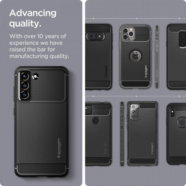 SPIGEN RUGGED ARMOR GALAXY S21 FE MATTE BLACK (ACS03049) - Image 14