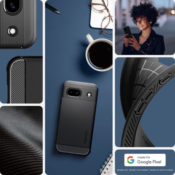 SPIGEN RUGGED ARMOR GOOGLE PIXEL 8A MATTE BLACK (ACS07259) - Image 2