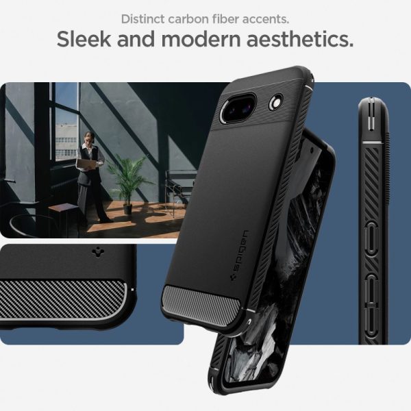 SPIGEN RUGGED ARMOR GOOGLE PIXEL 8A MATTE BLACK (ACS07259) - Image 3