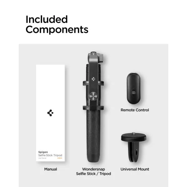 SPIGEN S560W BLUETOOTH SELFIE STICK LONG TRIPOD BLACK (AMP05813) - Image 15