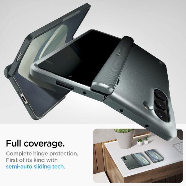 SPIGEN SLIM ARMOR PRO GALAXY Z FOLD 5 ABYSS GREEN (ACS06212) - Image 3