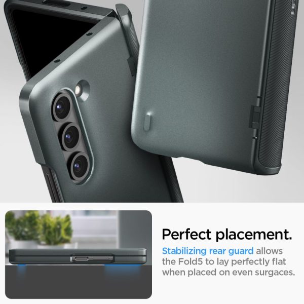 SPIGEN SLIM ARMOR PRO GALAXY Z FOLD 5 ABYSS GREEN (ACS06212) - Image 5