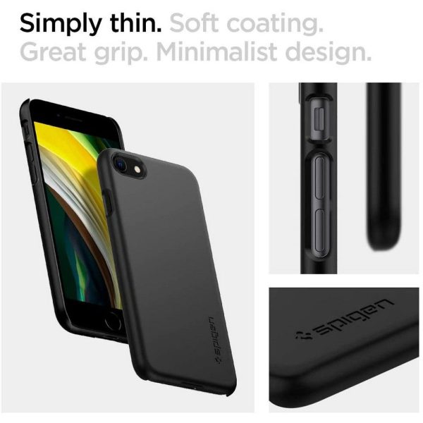 SPIGEN THIN FIT IPHONE 7 / 8 / SE 2020 / 2022 BLACK (042CS20427) - Image 4