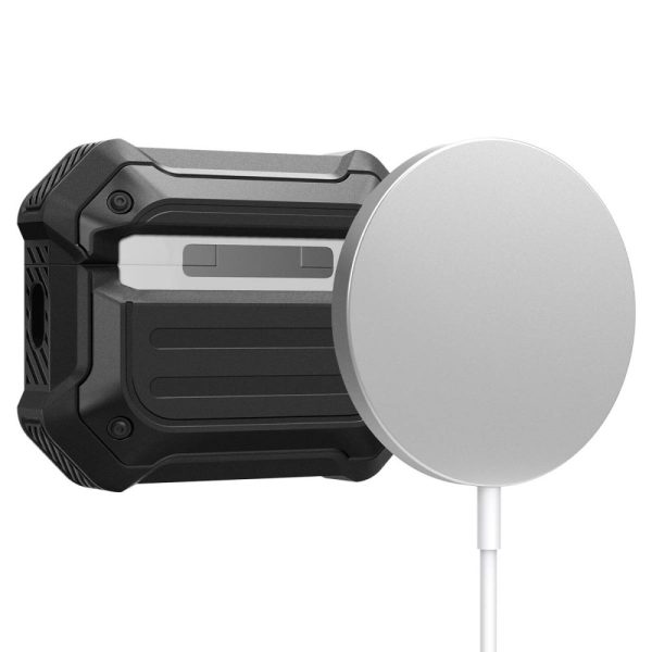 SPIGEN TOUGH ARMOR MAG MAGSAFE APPLE AIRPODS PRO 1 / 2 BLACK (ACS05480) - Image 6