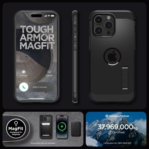 SPIGEN TOUGH ARMOR MAG MAGSAFE IPHONE 15 PRO MAX BLACK (ACS06594) - Image 17