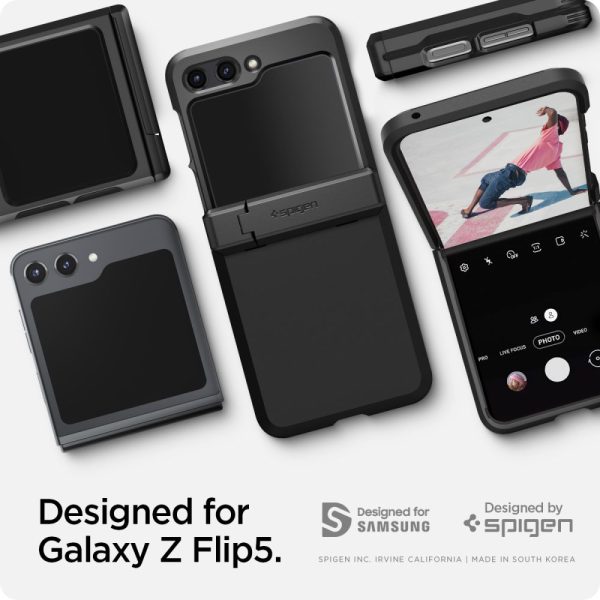 SPIGEN TOUGH ARMOR PRO GALAXY Z FLIP 5 BLACK (ACS06227) - Image 2