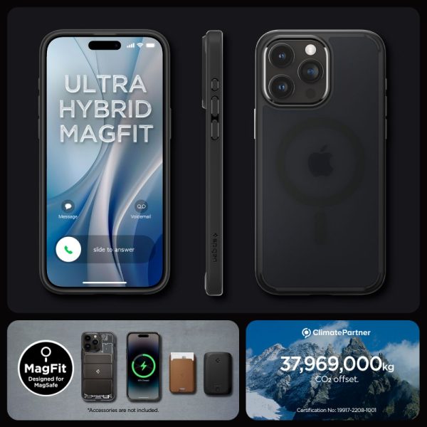 SPIGEN ULTRA HYBRID MAG MAGSAFE IPHONE 15 PRO MAX FROST BLACK (ACS06581) - Image 12