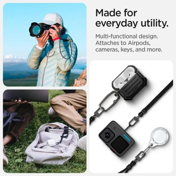 Σετ Λουράκι Κινητού Crossbody & Καρπού Spigen Universal με ConTag Black (AFA06259) - Image 12