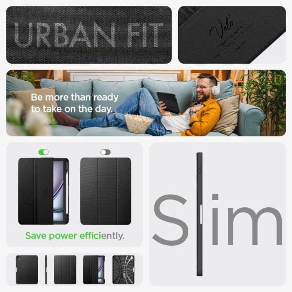 Θήκη Spigen Urban Fit Black-Apple iPad Air 4/5/6 Gen. (ACS07754) - Image 17