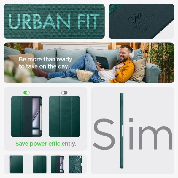 Θήκη Spigen Urban Fit Midnight Green-Apple iPad Air 4/5/6 Gen. (ACS07755) - Image 17