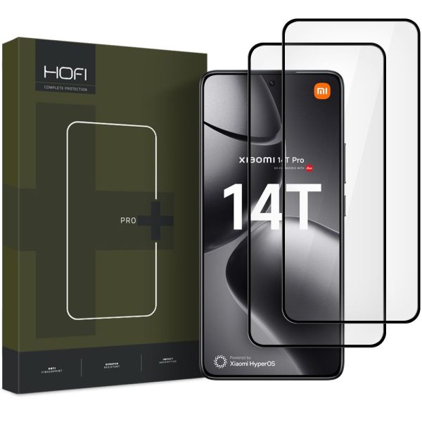 SZK?O HARTOWANE HOFI GLASS PRO+ 2-PACK XIAOMI 14T / 14T PRO BLACK