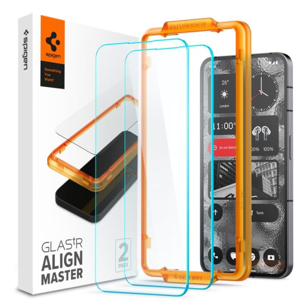 SZK?O HARTOWANE SPIGEN ALM GLAS.TR 2-PACK NOTHING PHONE 2 CLEAR