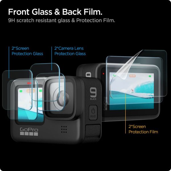 SPIGEN GLAS.TR SLIM + FILM 2-SET GOPRO HERO 9 / 10 / 11 / 12 CLEAR (AGL03045) - Image 2