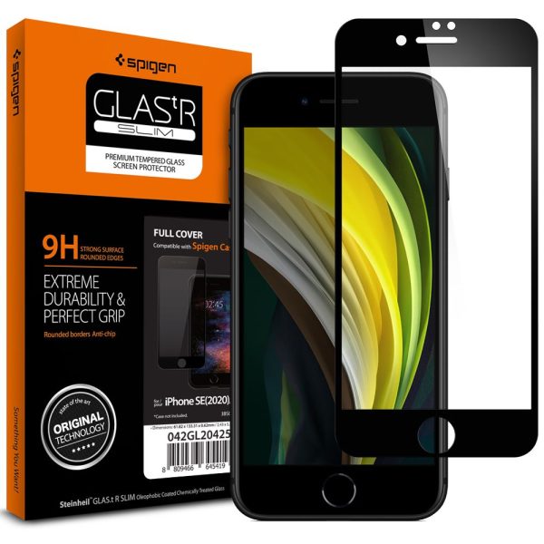 SZK?O HARTOWANE SPIGEN GLASS FC IPHONE 7 / 8 / SE 2020 / 2022 BLACK