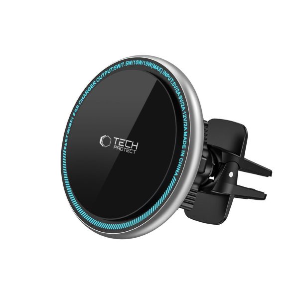 TECH-PROTECT A2 MAGNETIC MAGSAFE VENT CAR MOUNT WIRELESS CHARGER 15W BLACK - Image 3