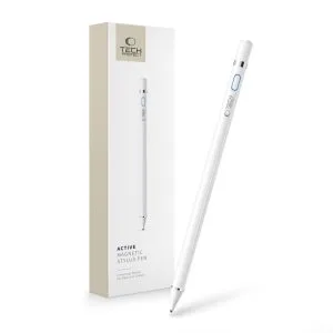 Γραφίδα αφής Tech-Protect Active Stylus Pen λευκή με καλώδιο Micro-USB