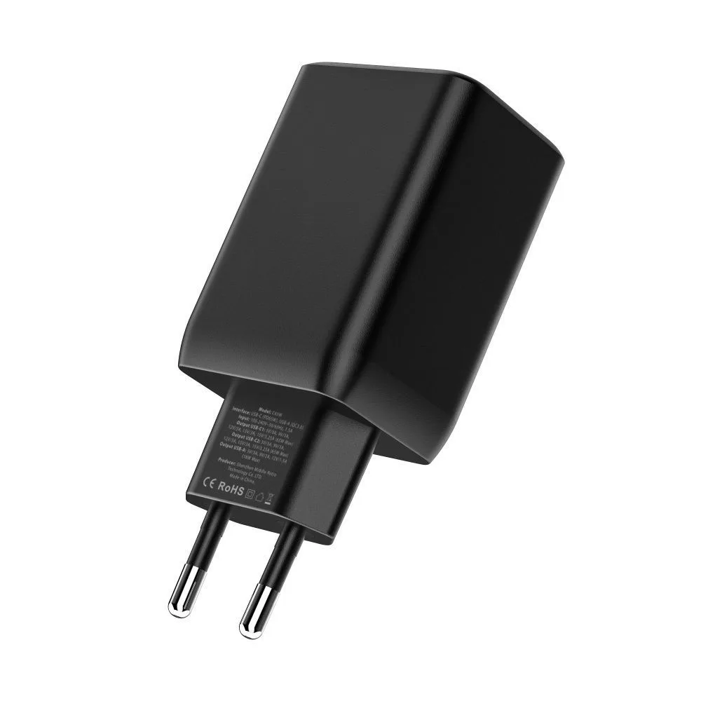 Φορτιστής Τοίχου Tech-Protect C65W 3 Θυρών USB-C / USB-A PD 65W QC3.0 Λευκός - Image 2
