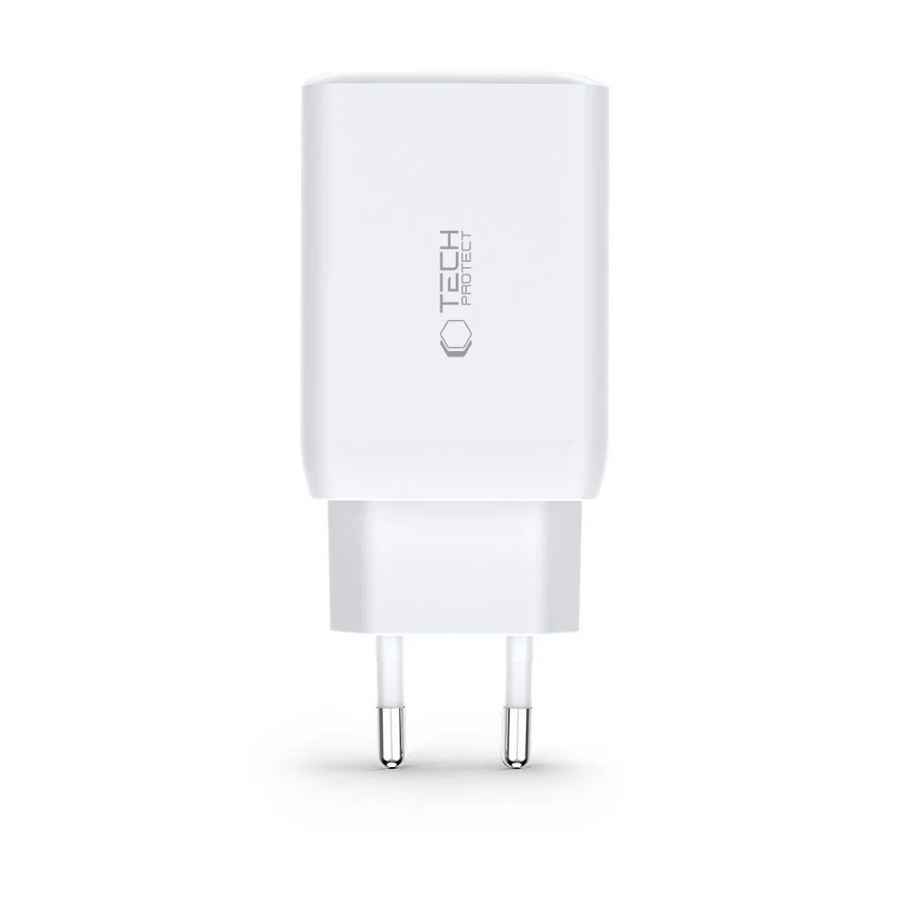 Φορτιστής Τοίχου Tech-Protect C65W 3 Θυρών USB-C / USB-A PD 65W QC3.0 Λευκός - Image 3
