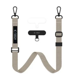 Λουράκι Κινητού Tech-Protect C6S Rope Crossbody 2 σε 1 Cosmic Latte