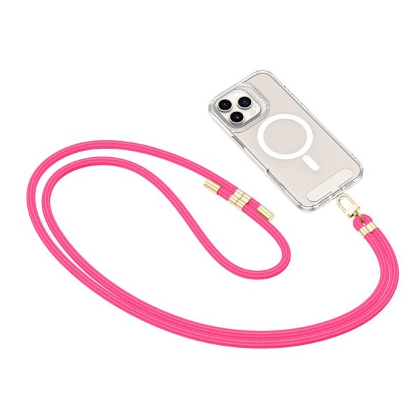 TECH-PROTECT C7S ROPE CROSSBODY STRAP HOT PINK/GOLD - Image 2