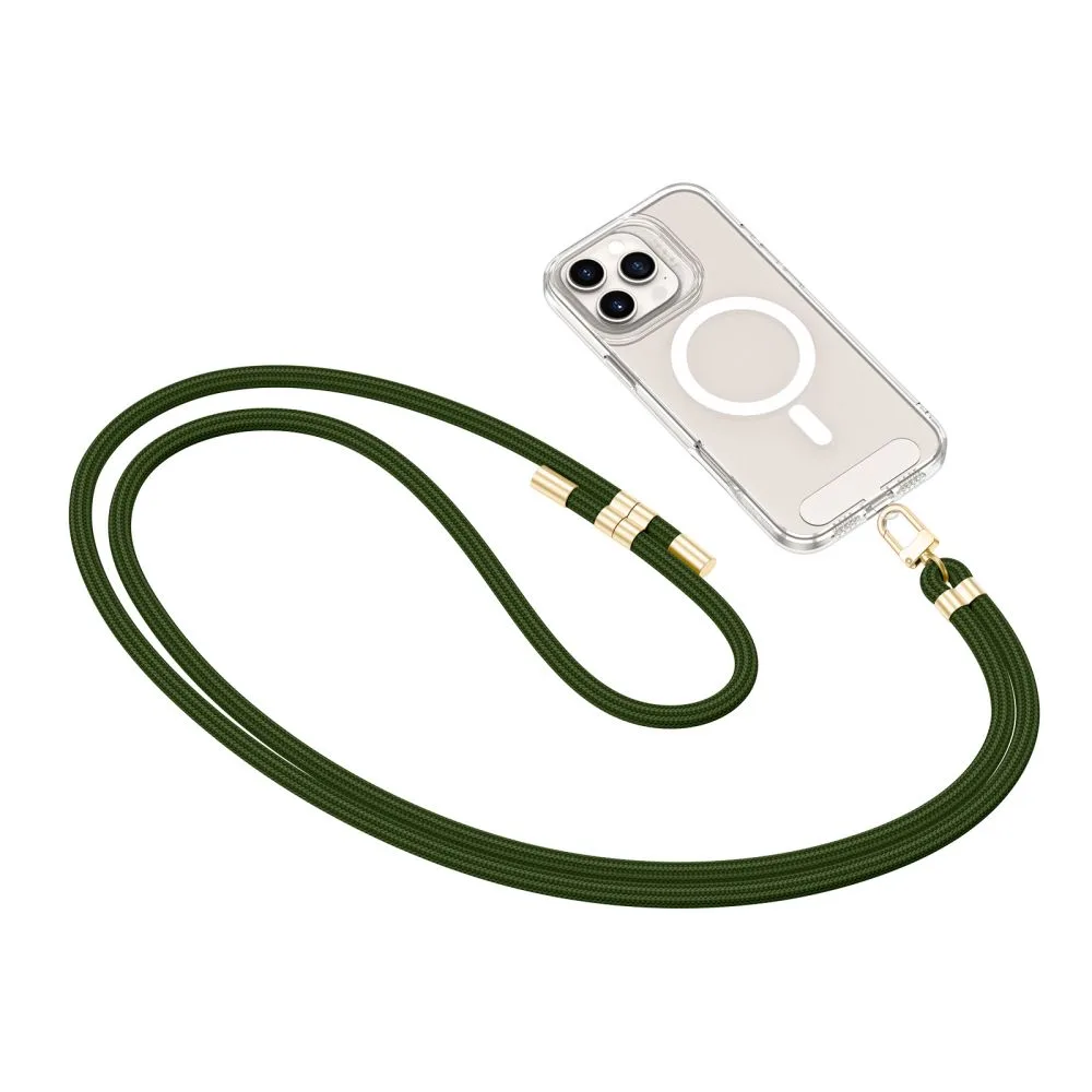 Λουράκι Κινητού Crossbody Tech-Protect C7S Rope Πράσινο Hunter / Χρυσό - Image 2