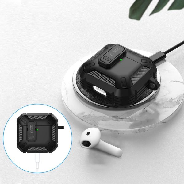 TECH-PROTECT CARBONOX APPLE AIRPODS 4 BLACK - Image 4