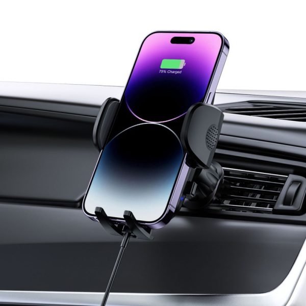 TECH-PROTECT CM15W-V1 DASHBOARD & VENT CAR MOUNT WIRELESS CHARGER 15W BLACK - Image 7