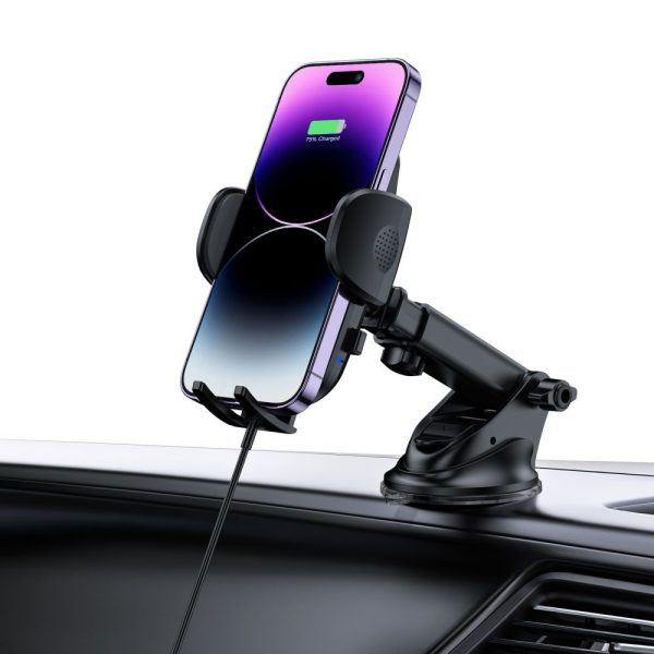 TECH-PROTECT CM15W-V1 DASHBOARD & VENT CAR MOUNT WIRELESS CHARGER 15W BLACK - Image 8