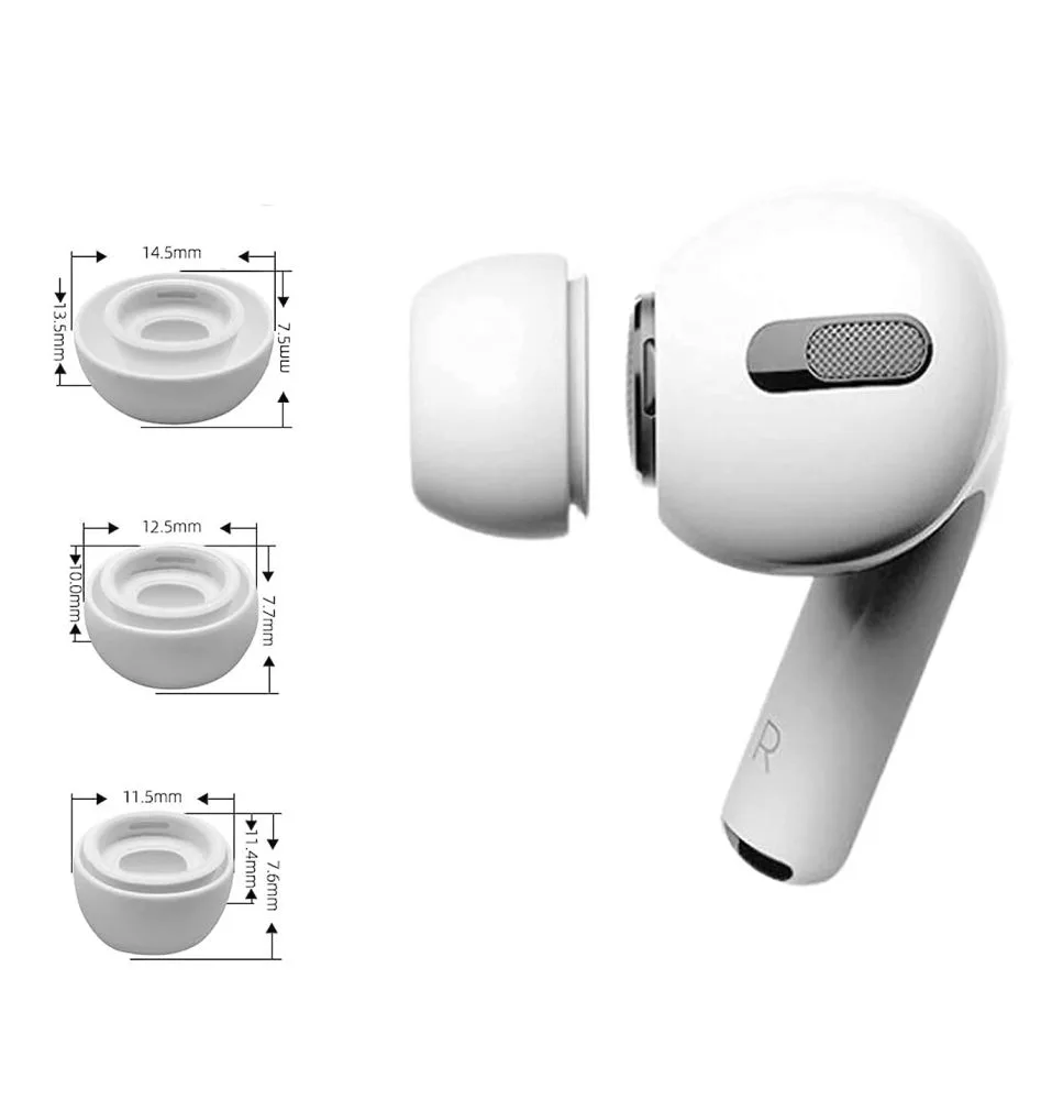 Ανταλλακτικά Ear Tips Apple AirPods Pro 1 / 2 Tech-Protect 3-Pack Λευκά - Image 2