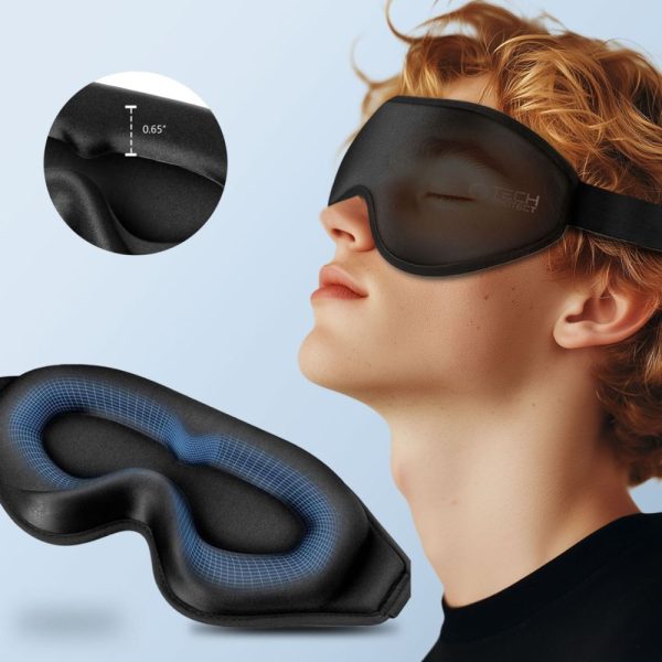 TECH-PROTECT EYESHADE SLEEP MASK MATTE BLACK - Image 3