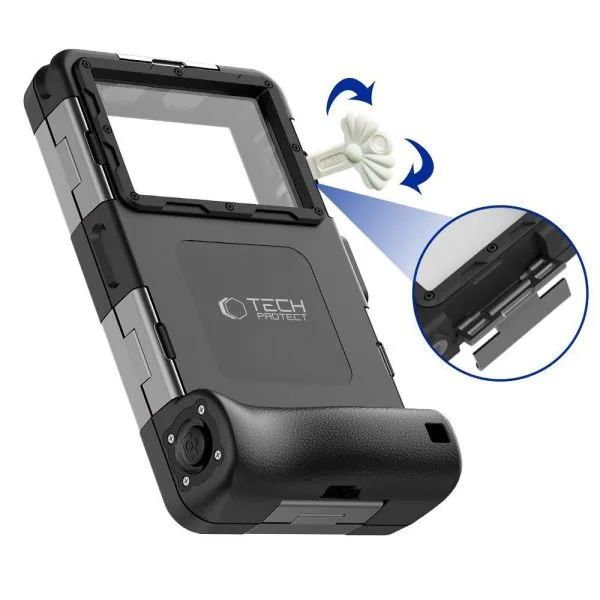 TECH-PROTECT IPX8 UNIVERSAL DIVING WATERPROOF CASE BLACK - Image 5