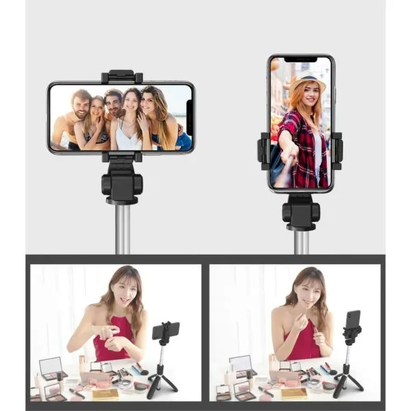 TECH-PROTECT L02S BLUETOOTH SELFIE STICK TRIPOD BLACK - Image 7
