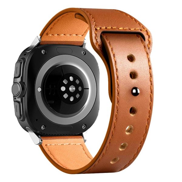 TECH-PROTECT LEATHERFIT SAMSUNG GALAXY WATCH ULTRA (47 MM) BROWN - Image 3