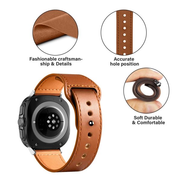 TECH-PROTECT LEATHERFIT SAMSUNG GALAXY WATCH ULTRA (47 MM) BROWN - Image 4