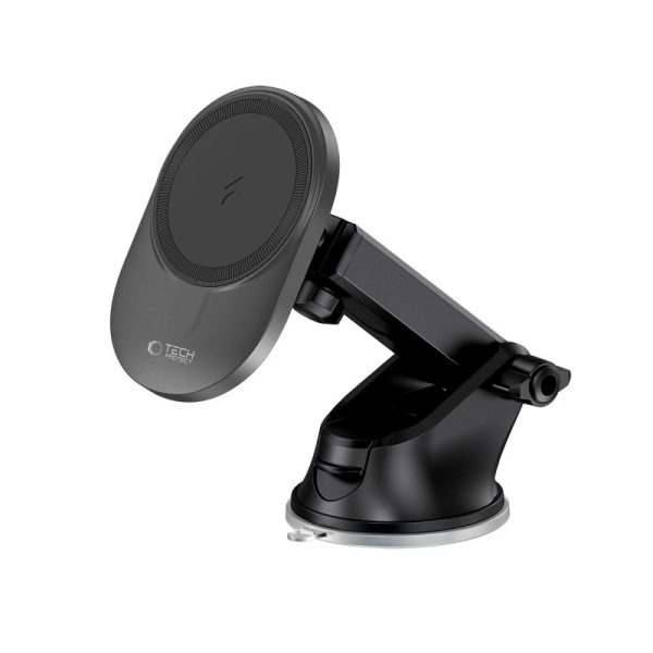 TECH-PROTECT MM15W-V1 MAGNETIC MAGSAFE DASHBOARD & VENT CAR MOUNT WIRELESS CHARGER 15W BLACK - Image 3