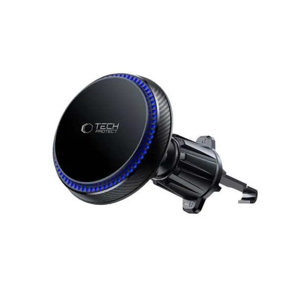 TECH-PROTECT MM15W-V4 MAGNETIC MAGSAFE VENT CAR MOUNT WIRELESS CHARGER 15W BLACK - Image 6